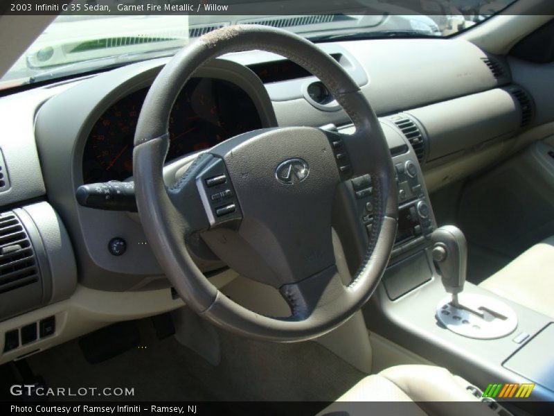 Garnet Fire Metallic / Willow 2003 Infiniti G 35 Sedan