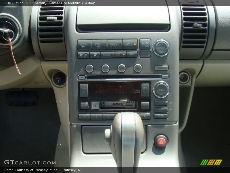 Garnet Fire Metallic / Willow 2003 Infiniti G 35 Sedan
