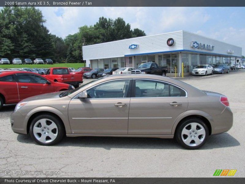 Bronzed Pewter / Tan 2008 Saturn Aura XE 3.5