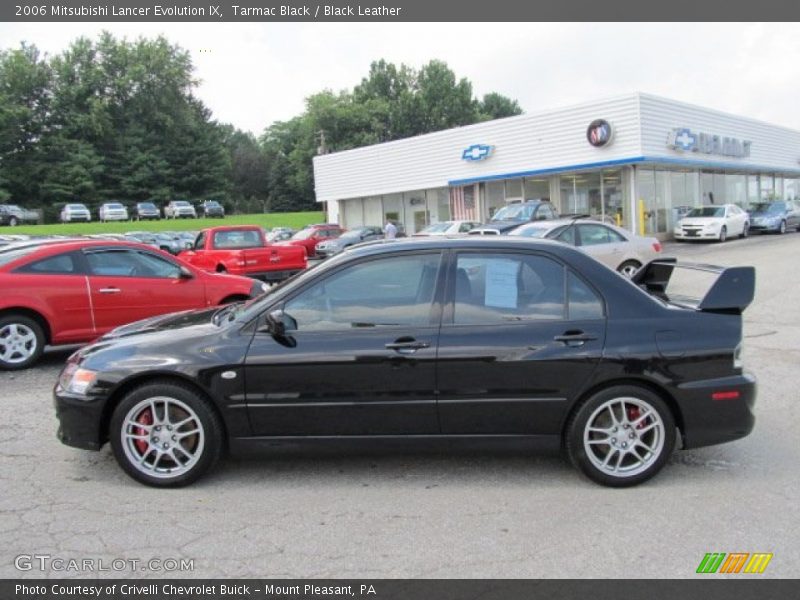 Tarmac Black / Black Leather 2006 Mitsubishi Lancer Evolution IX