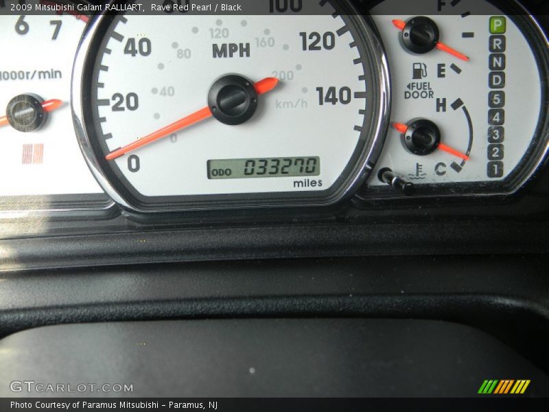 Rave Red Pearl / Black 2009 Mitsubishi Galant RALLIART