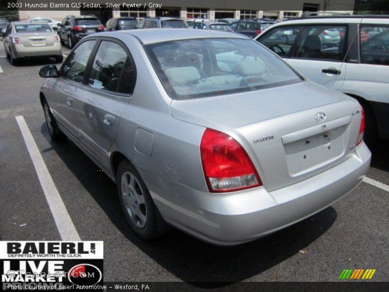 Silver Pewter / Gray 2003 Hyundai Elantra GLS Sedan