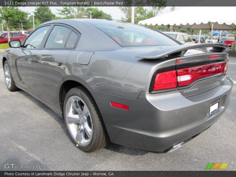 Tungsten Metallic / Black/Radar Red 2011 Dodge Charger R/T Plus