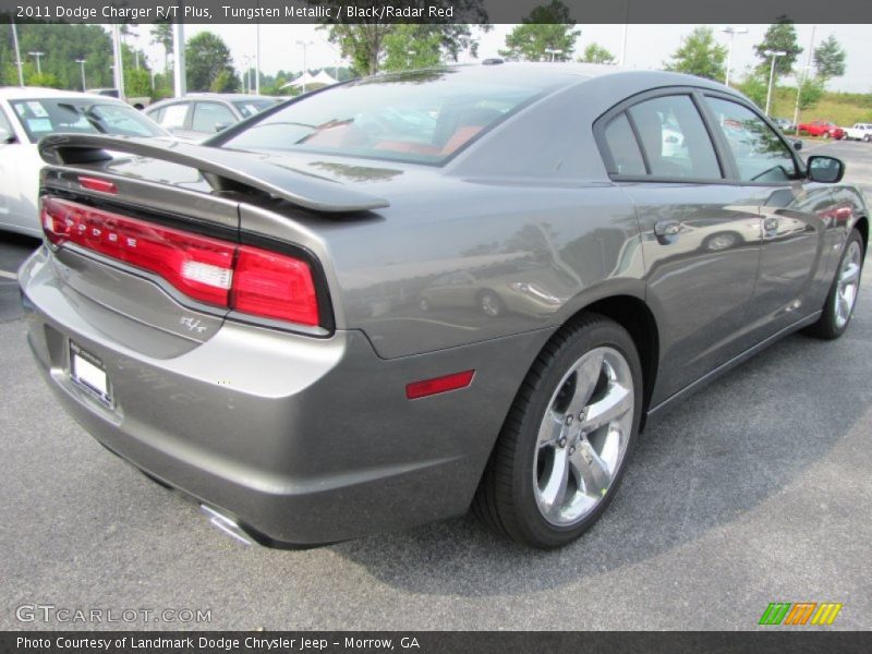 Tungsten Metallic / Black/Radar Red 2011 Dodge Charger R/T Plus