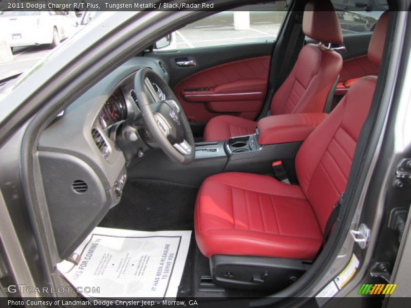 Tungsten Metallic / Black/Radar Red 2011 Dodge Charger R/T Plus