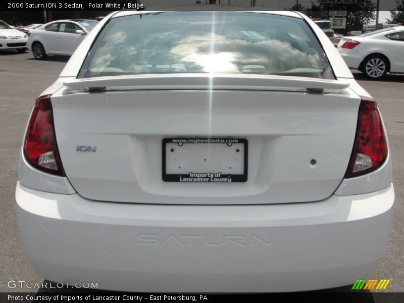 Polar White / Beige 2006 Saturn ION 3 Sedan
