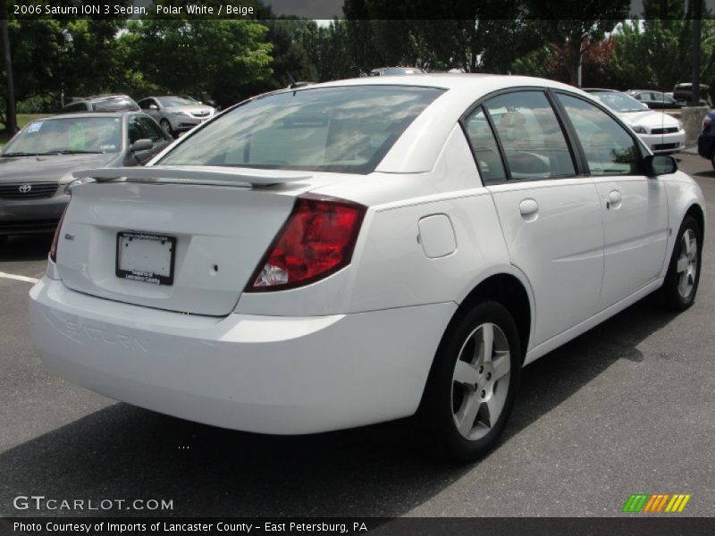 Polar White / Beige 2006 Saturn ION 3 Sedan