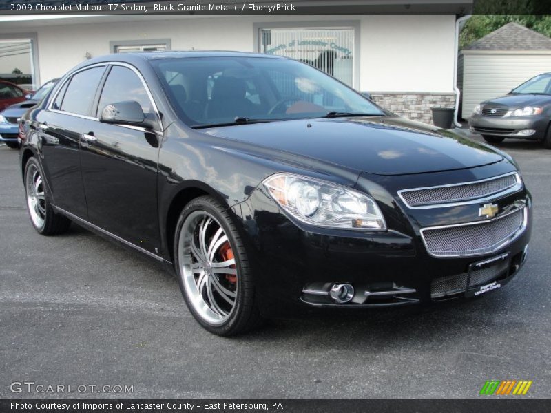 Black Granite Metallic / Ebony/Brick 2009 Chevrolet Malibu LTZ Sedan