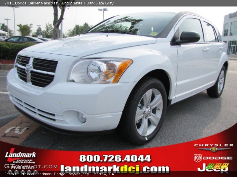 Bright White / Dark Slate Gray 2011 Dodge Caliber Mainstreet
