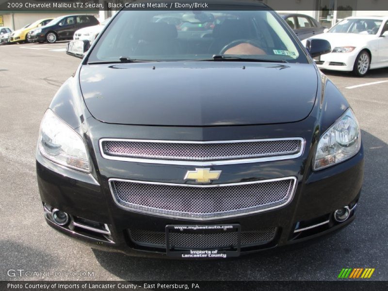 Black Granite Metallic / Ebony/Brick 2009 Chevrolet Malibu LTZ Sedan