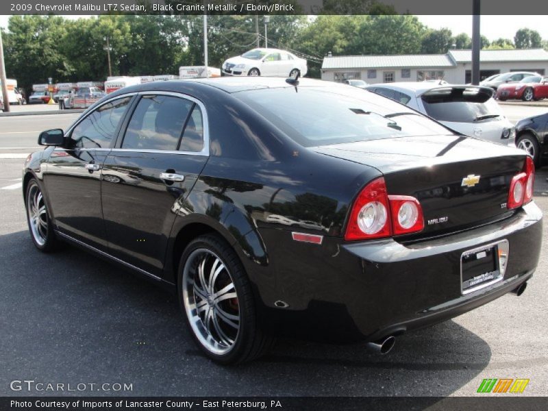 Black Granite Metallic / Ebony/Brick 2009 Chevrolet Malibu LTZ Sedan