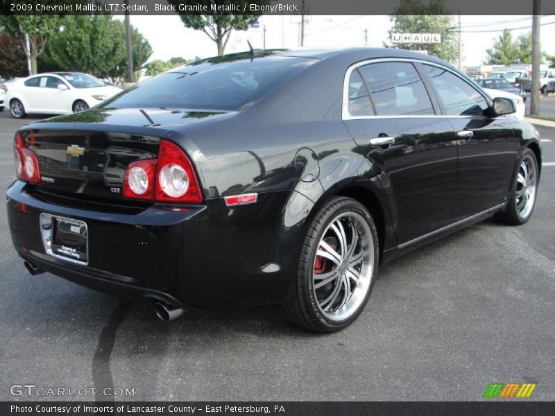 Black Granite Metallic / Ebony/Brick 2009 Chevrolet Malibu LTZ Sedan