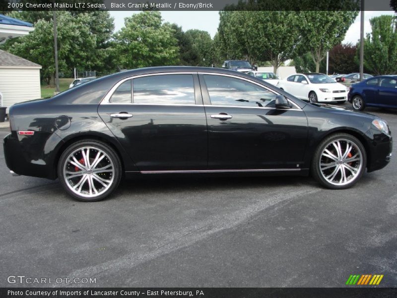 Black Granite Metallic / Ebony/Brick 2009 Chevrolet Malibu LTZ Sedan
