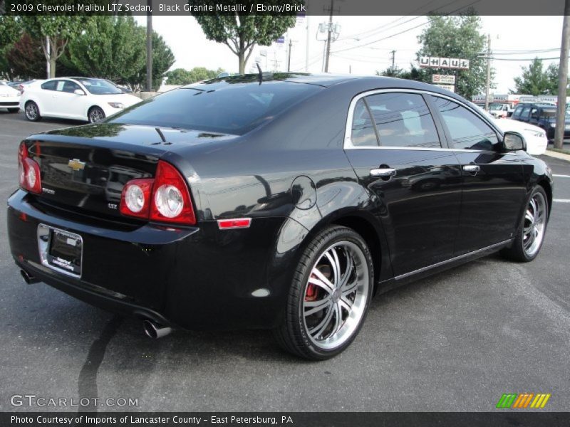 Black Granite Metallic / Ebony/Brick 2009 Chevrolet Malibu LTZ Sedan