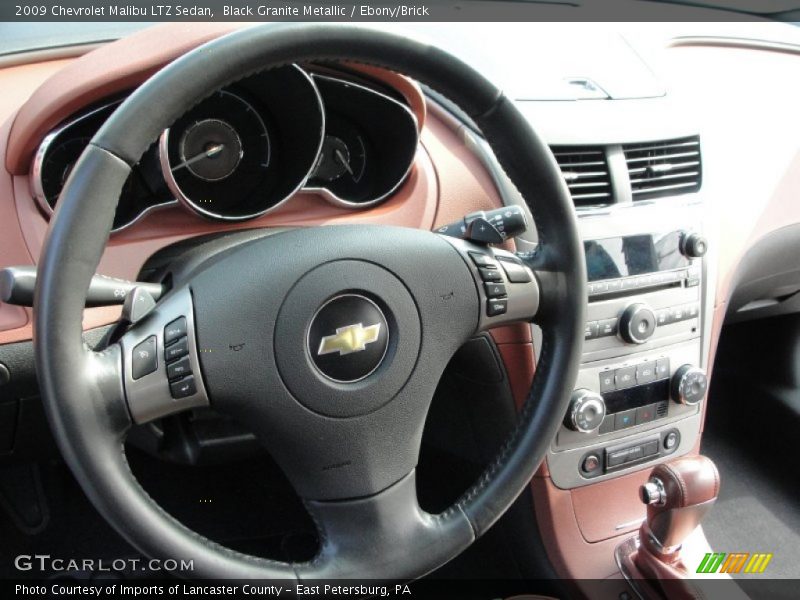 Black Granite Metallic / Ebony/Brick 2009 Chevrolet Malibu LTZ Sedan