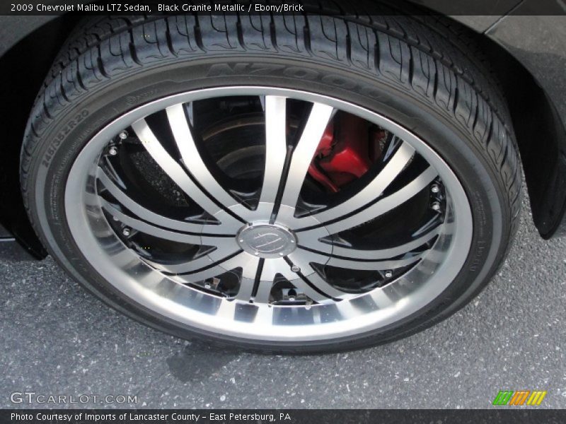 Black Granite Metallic / Ebony/Brick 2009 Chevrolet Malibu LTZ Sedan