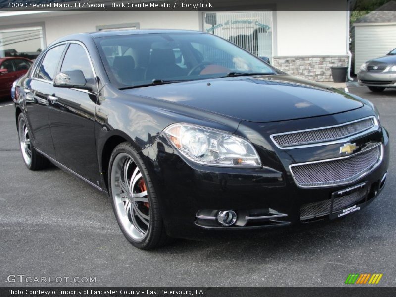 Black Granite Metallic / Ebony/Brick 2009 Chevrolet Malibu LTZ Sedan