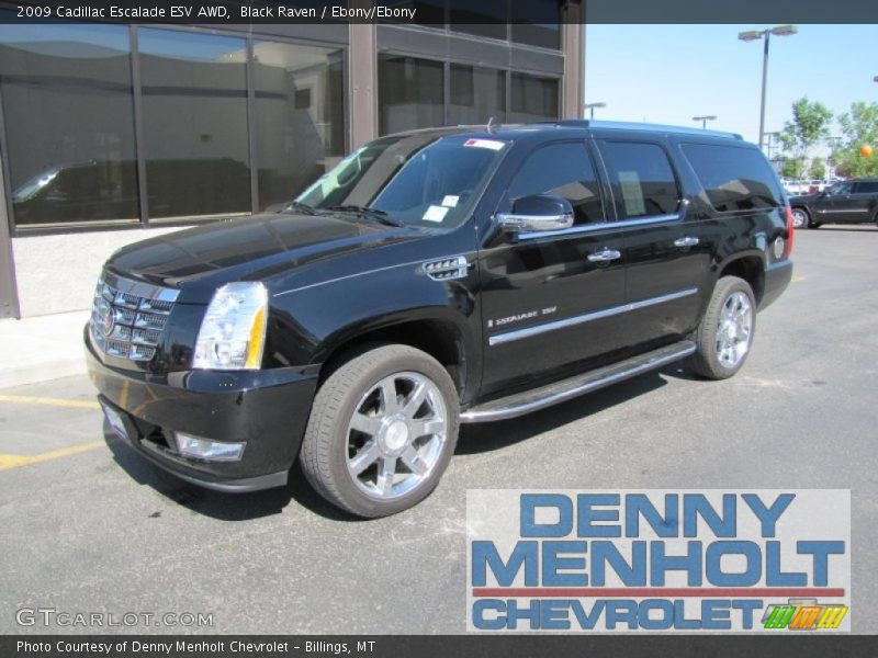 Black Raven / Ebony/Ebony 2009 Cadillac Escalade ESV AWD