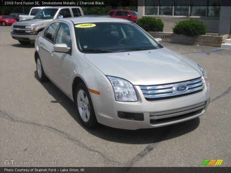 Smokestone Metallic / Charcoal Black 2009 Ford Fusion SE