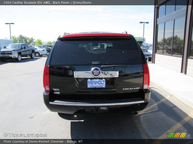 Black Raven / Ebony/Ebony 2009 Cadillac Escalade ESV AWD
