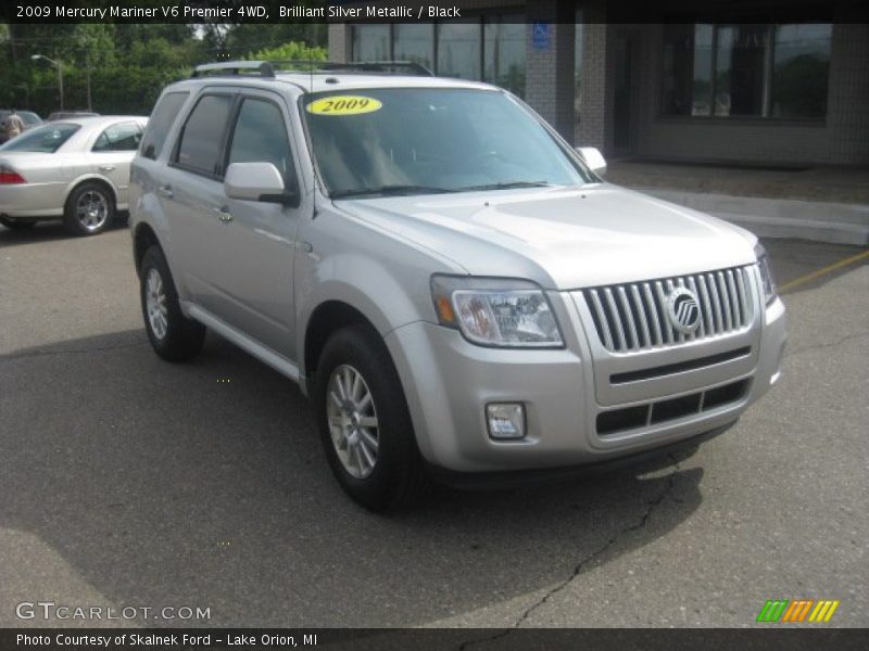Brilliant Silver Metallic / Black 2009 Mercury Mariner V6 Premier 4WD