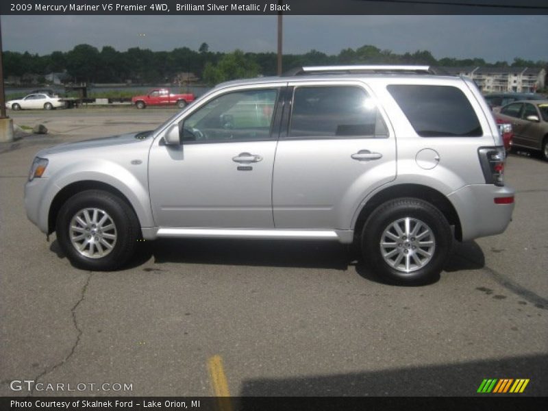 Brilliant Silver Metallic / Black 2009 Mercury Mariner V6 Premier 4WD