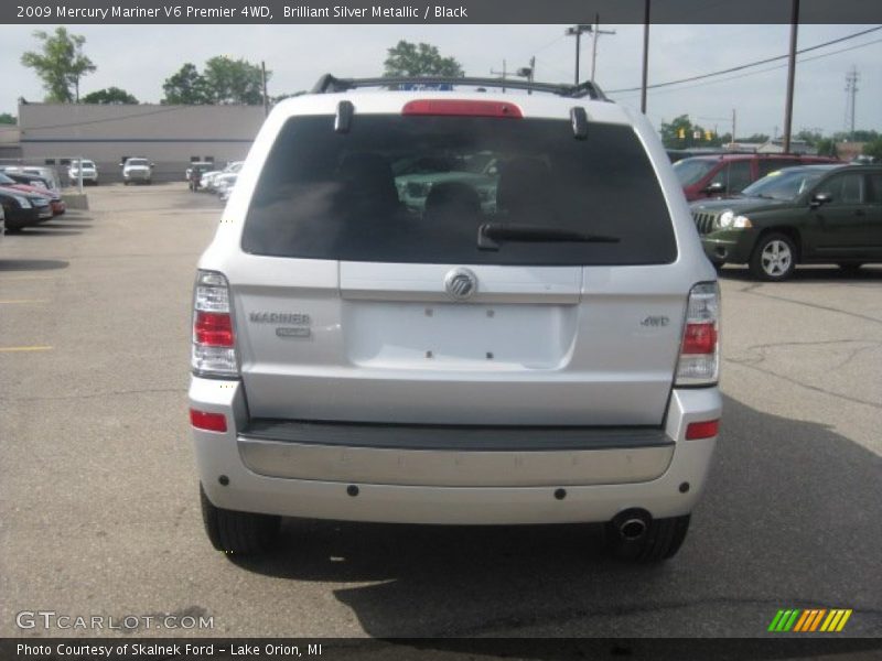 Brilliant Silver Metallic / Black 2009 Mercury Mariner V6 Premier 4WD