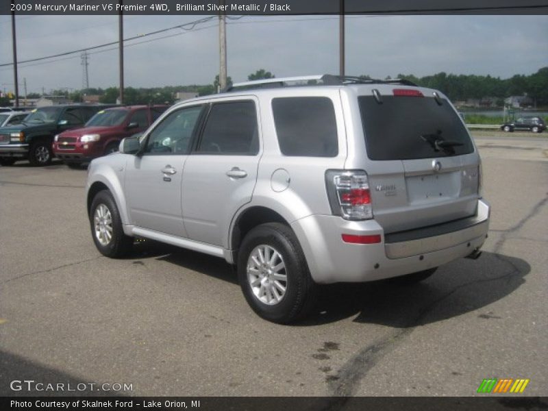 Brilliant Silver Metallic / Black 2009 Mercury Mariner V6 Premier 4WD