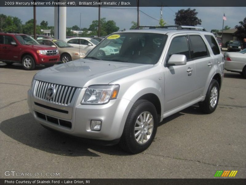 Brilliant Silver Metallic / Black 2009 Mercury Mariner V6 Premier 4WD