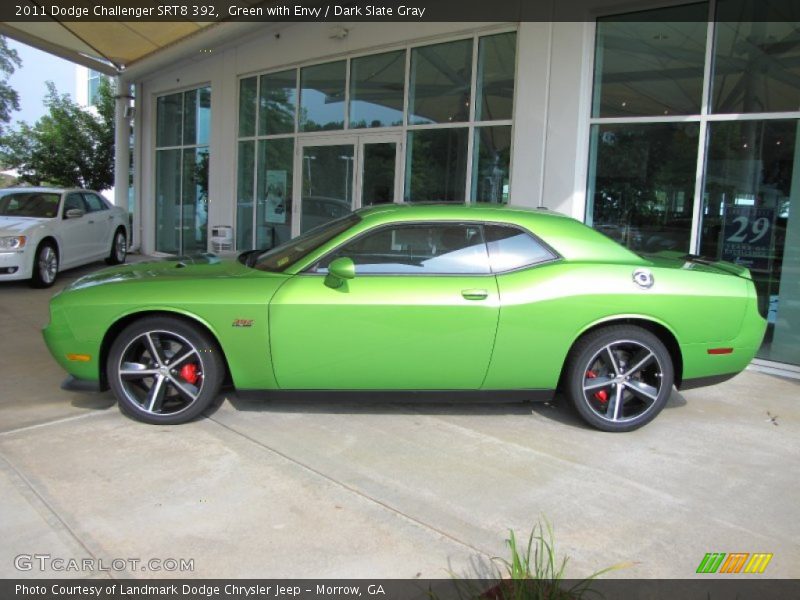 Green with Envy / Dark Slate Gray 2011 Dodge Challenger SRT8 392
