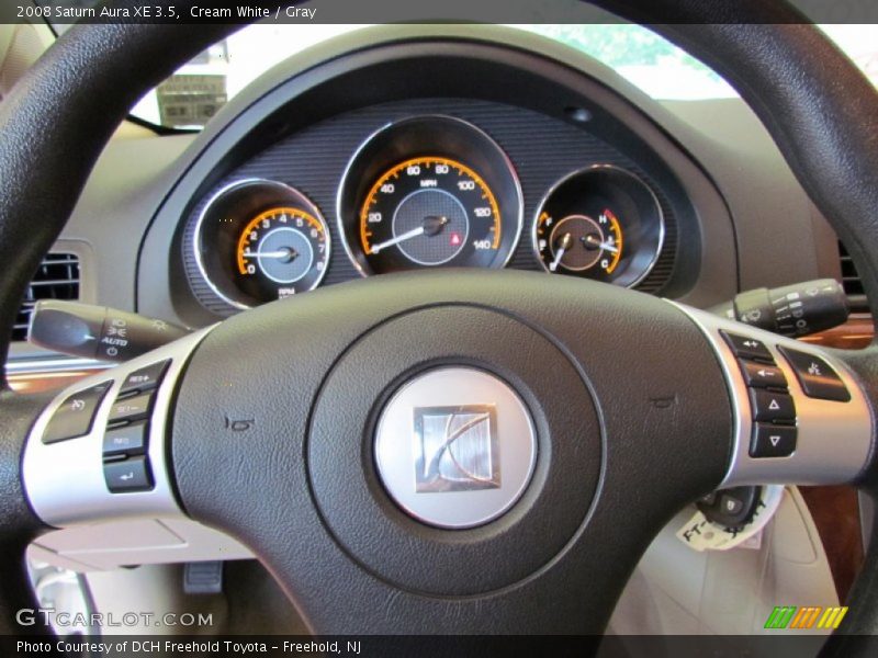 Cream White / Gray 2008 Saturn Aura XE 3.5