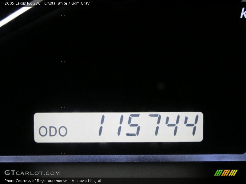 Crystal White / Light Gray 2005 Lexus RX 330