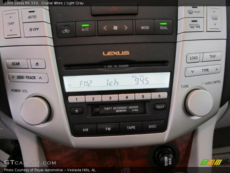 Crystal White / Light Gray 2005 Lexus RX 330