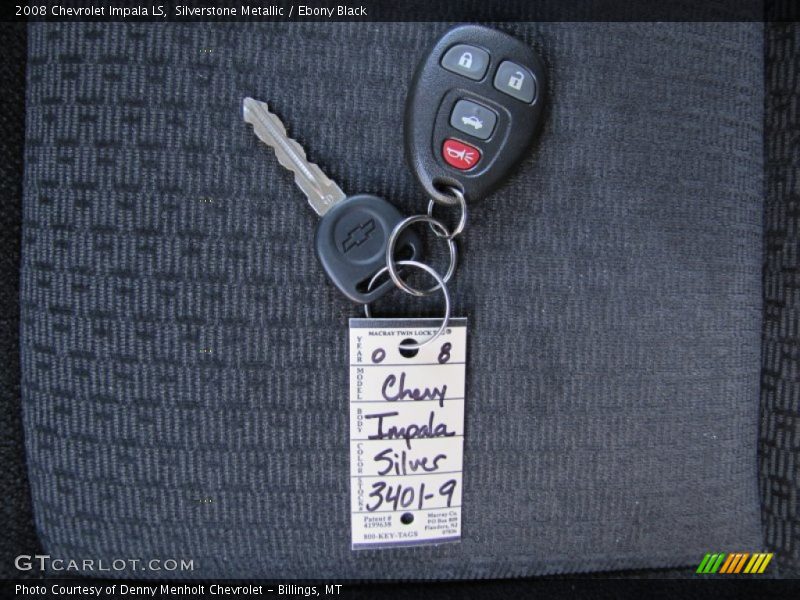 Silverstone Metallic / Ebony Black 2008 Chevrolet Impala LS