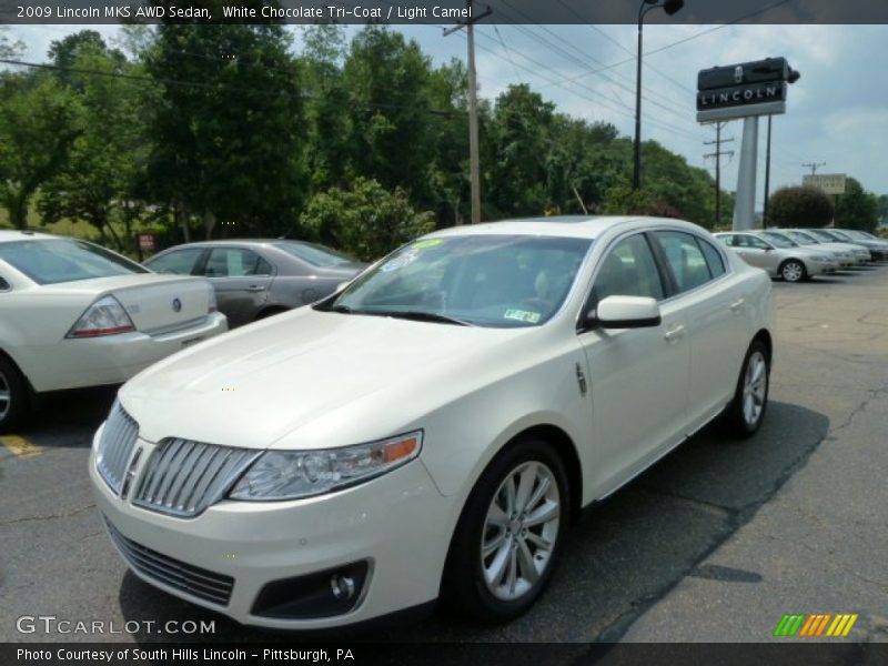 White Chocolate Tri-Coat / Light Camel 2009 Lincoln MKS AWD Sedan