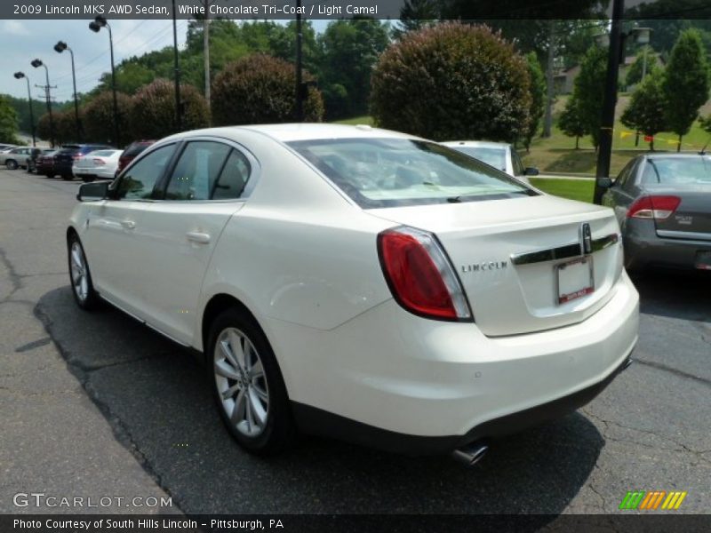 White Chocolate Tri-Coat / Light Camel 2009 Lincoln MKS AWD Sedan