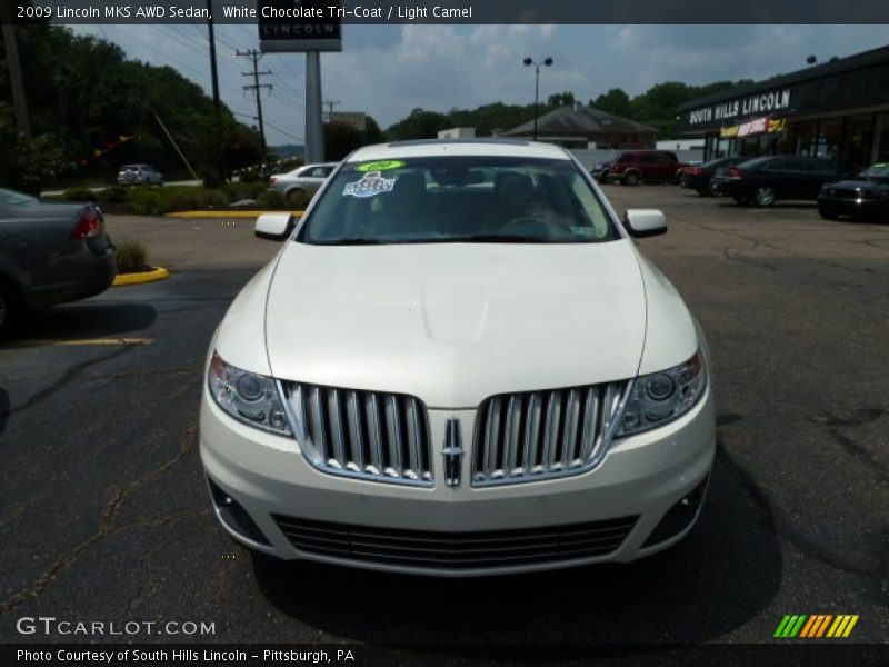 White Chocolate Tri-Coat / Light Camel 2009 Lincoln MKS AWD Sedan