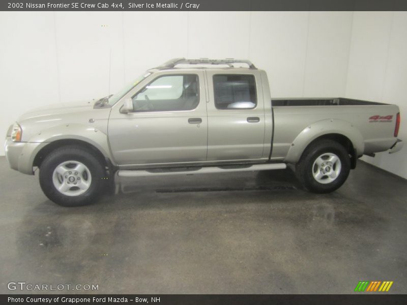Silver Ice Metallic / Gray 2002 Nissan Frontier SE Crew Cab 4x4