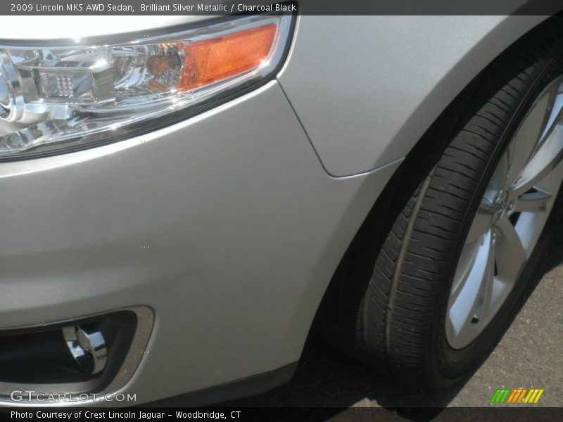 Brilliant Silver Metallic / Charcoal Black 2009 Lincoln MKS AWD Sedan