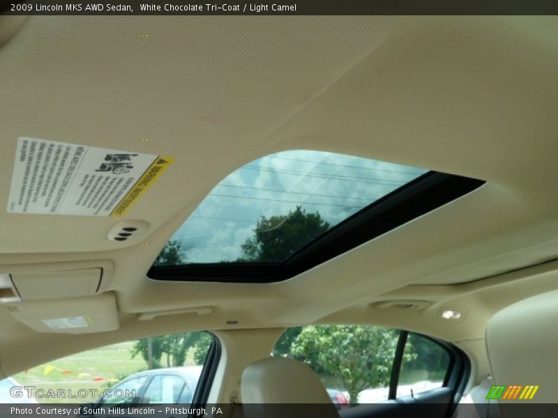 White Chocolate Tri-Coat / Light Camel 2009 Lincoln MKS AWD Sedan