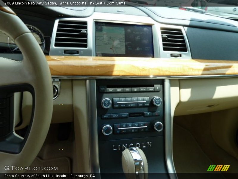 White Chocolate Tri-Coat / Light Camel 2009 Lincoln MKS AWD Sedan