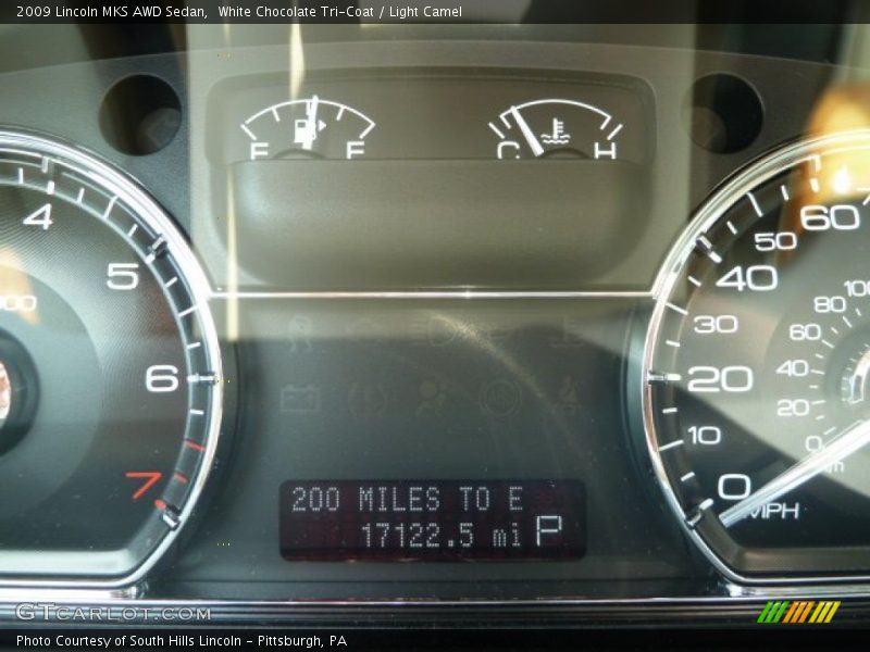 White Chocolate Tri-Coat / Light Camel 2009 Lincoln MKS AWD Sedan