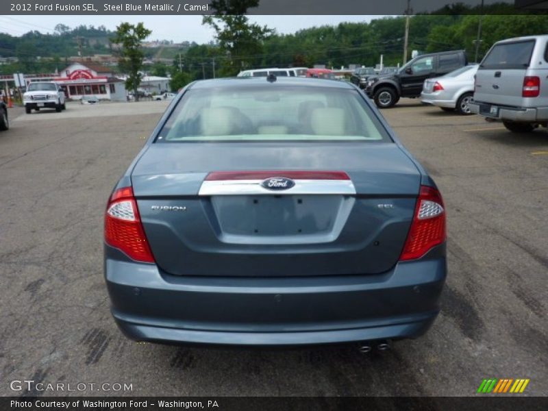 Steel Blue Metallic / Camel 2012 Ford Fusion SEL