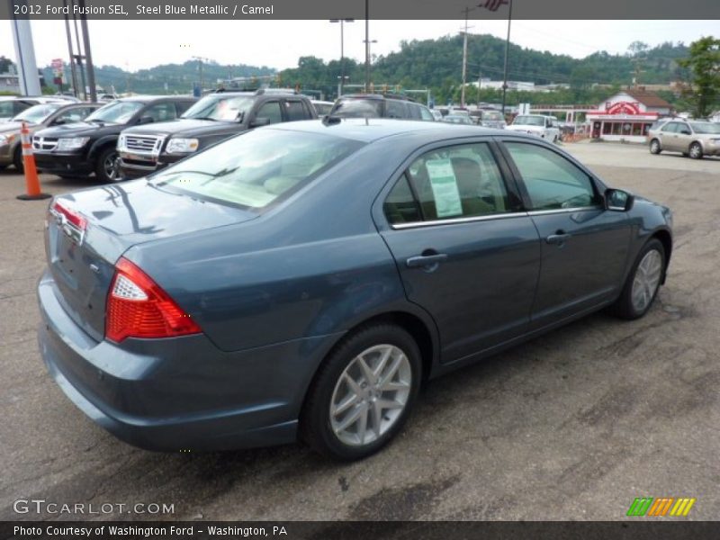 Steel Blue Metallic / Camel 2012 Ford Fusion SEL