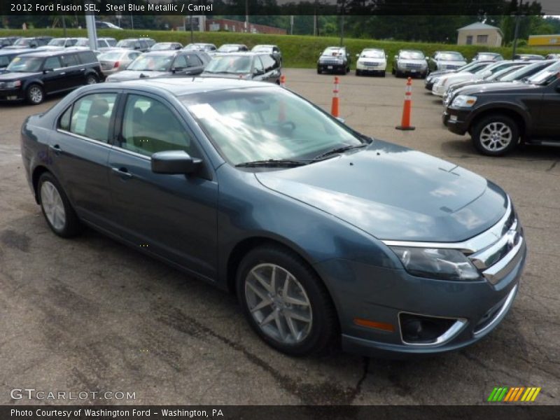 Steel Blue Metallic / Camel 2012 Ford Fusion SEL
