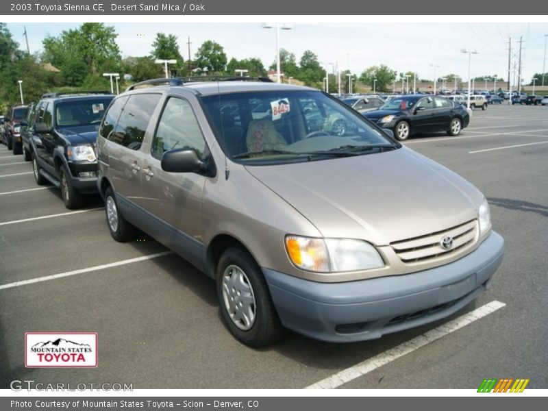 Desert Sand Mica / Oak 2003 Toyota Sienna CE