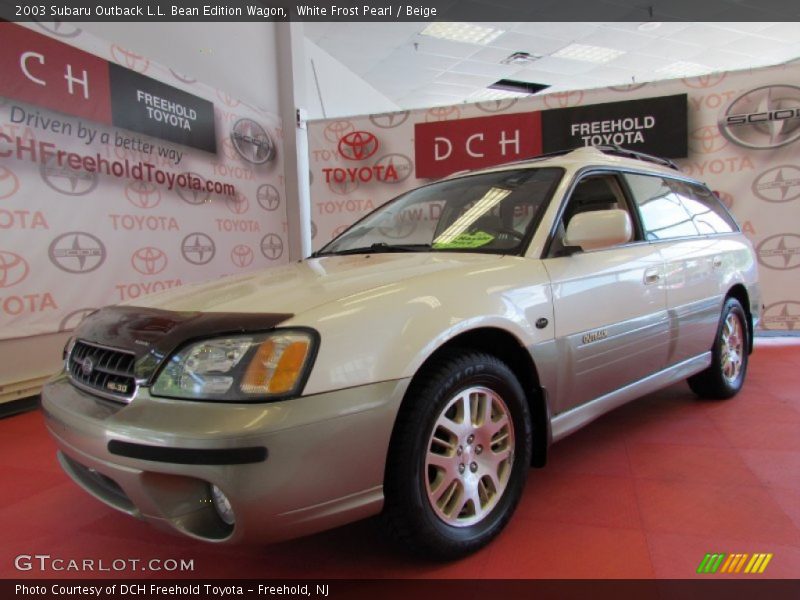 White Frost Pearl / Beige 2003 Subaru Outback L.L. Bean Edition Wagon