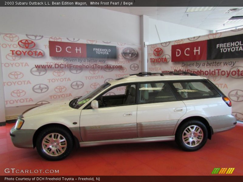 White Frost Pearl / Beige 2003 Subaru Outback L.L. Bean Edition Wagon