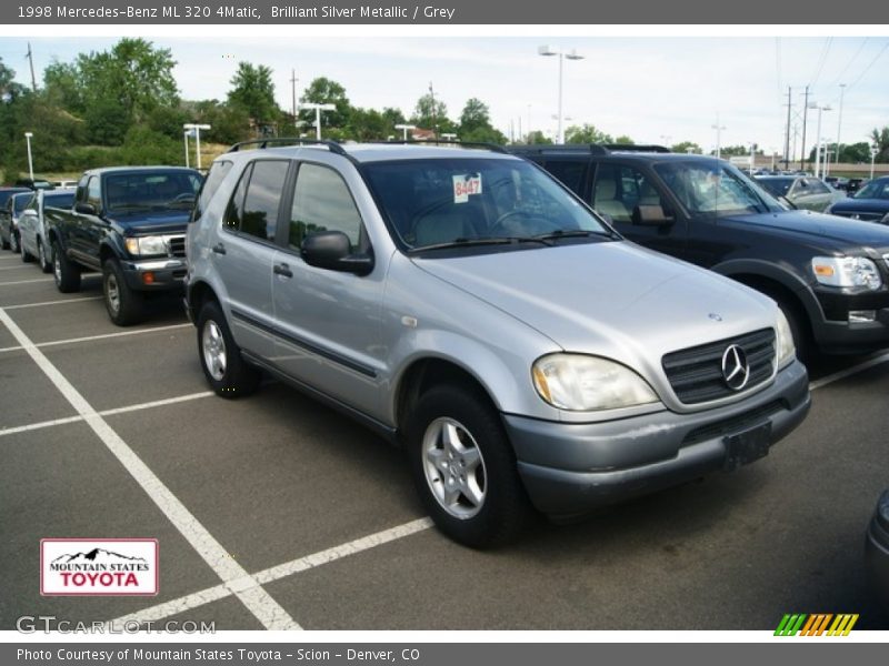 Brilliant Silver Metallic / Grey 1998 Mercedes-Benz ML 320 4Matic