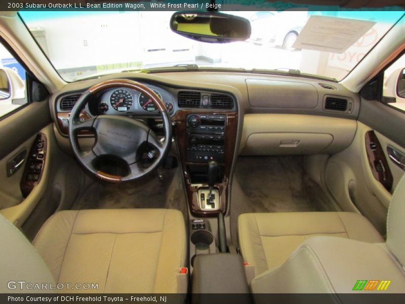 White Frost Pearl / Beige 2003 Subaru Outback L.L. Bean Edition Wagon